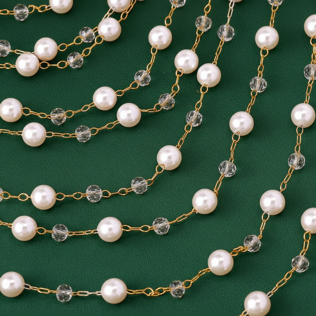 Meher Layered Pearl Hair Chain
