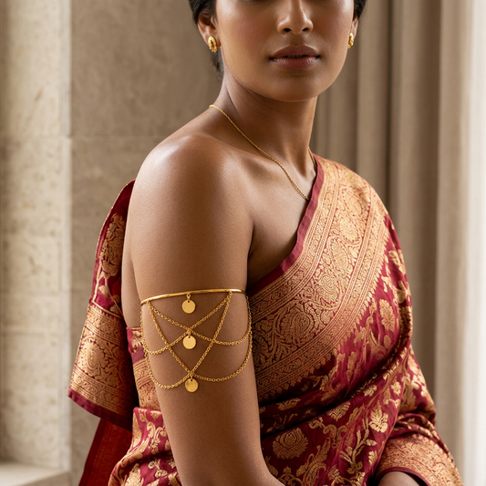 Sunehri Drape Armband | Bajuband
