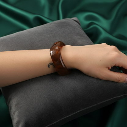 Amber Glow Acrylic Teen Bangle