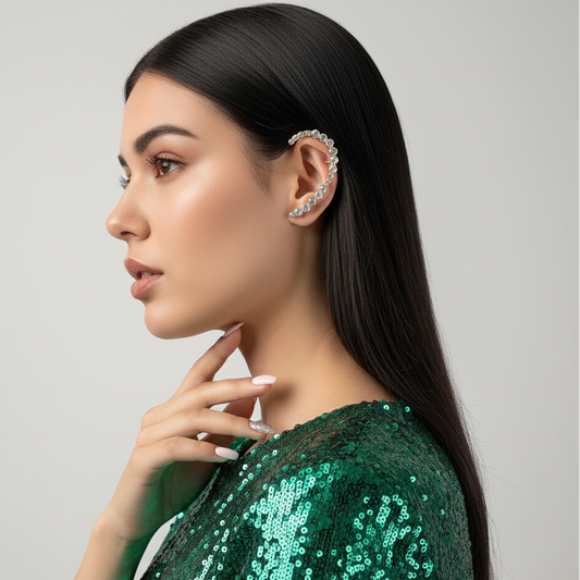 Crystal Arc Elegance Ear Cuff