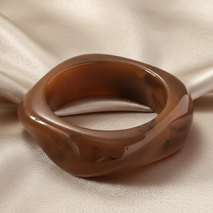 Mocha Swirl Acrylic Teen Bangle