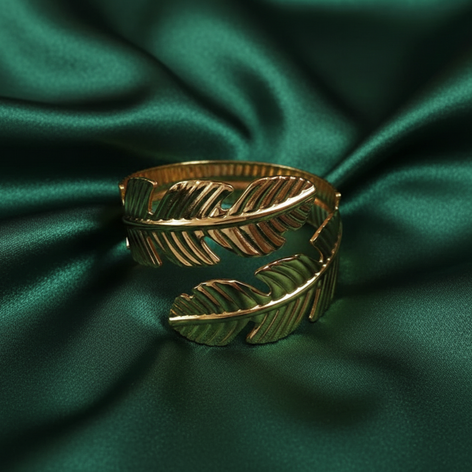 Tropical Leaf Teen Cuff Bracelet