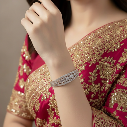 Plated Feather Cuff Bracelet