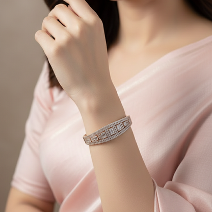 Plated Feather Cuff Bracelet