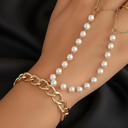 Pearl Embrace Hand Chain