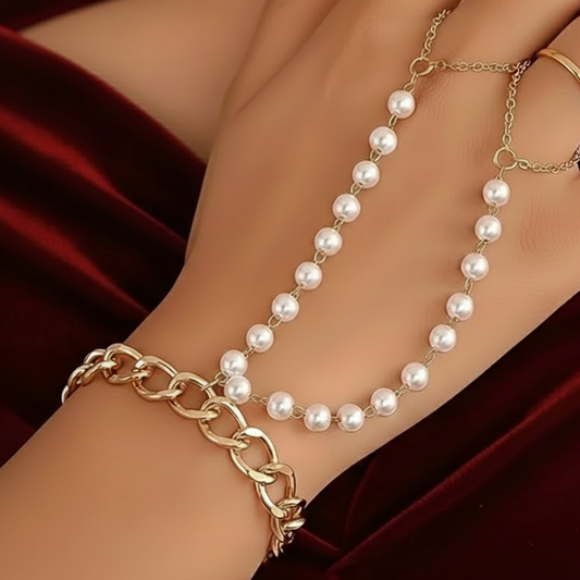 Pearl Embrace Hand Chain