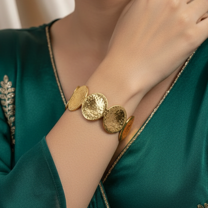 Golden Disc Glam Teen Cuff