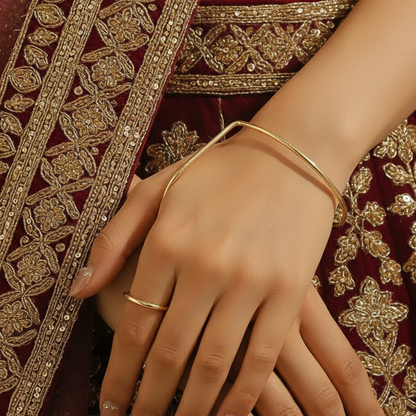 Golden Linea Hand Harness Bracelet
