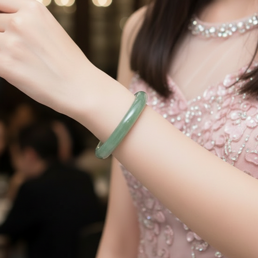 Mint Glow Teen Acrylic Bangle