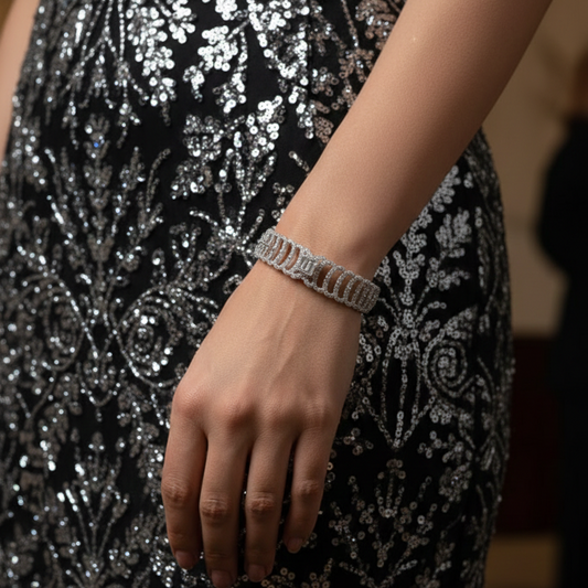 Crystal Baguette Cuff