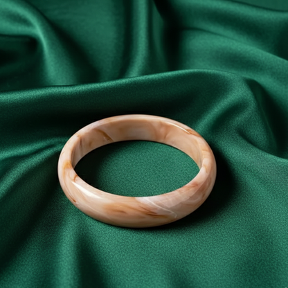 Peach Swirl Teen Acrylic Bangle