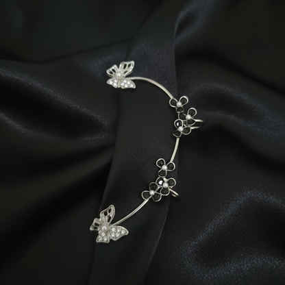 Crystal Butterfly Vine Ear Cuff