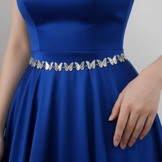 Silver Butterfly Waist Chain