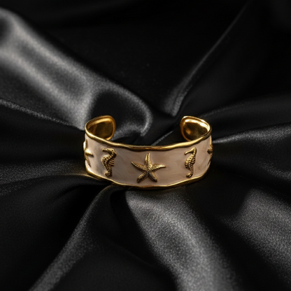 White Coral Reef Teen Cuff Bracelet