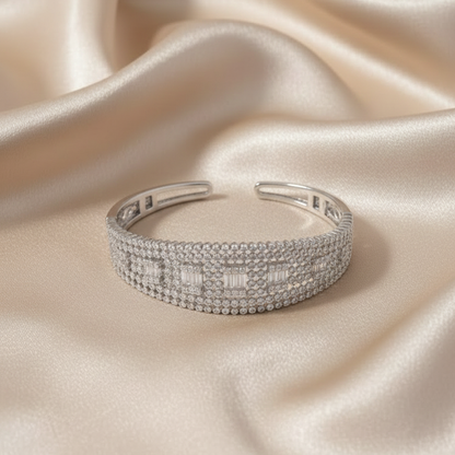 Plated Feather Cuff Bracelet