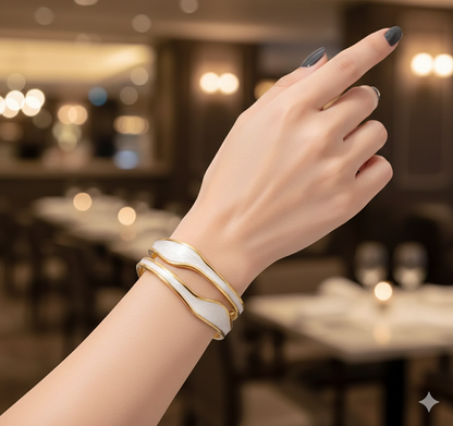 Pearl Wave Teen Cuff Bracelet