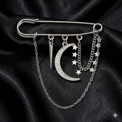 Lunar Glow Tassel Brooch