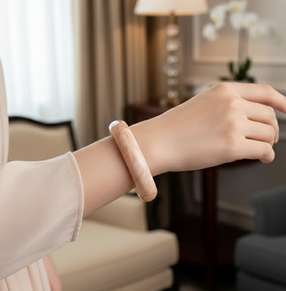 Peach Swirl Teen Acrylic Bangle