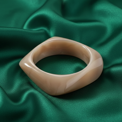 Soft Nude Swirl Teen Acrylic Bangle