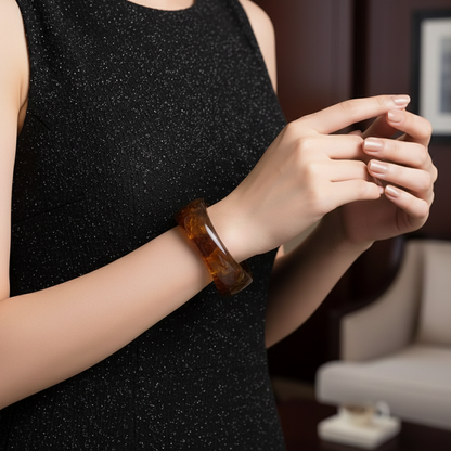 Amber Glow Acrylic Teen Bangle