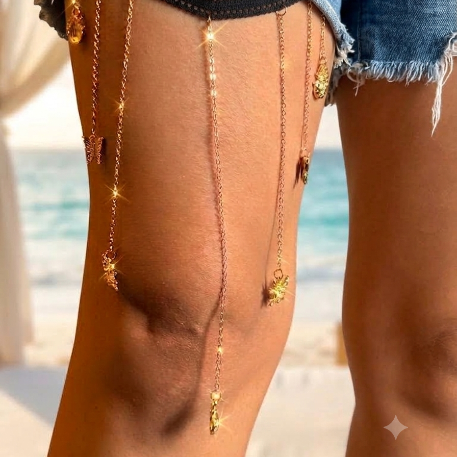 Sun-Drenched Charms Thigh Chain