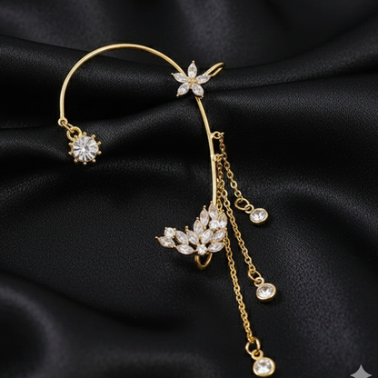 Dainty Blossom Cascade Ear Cuff