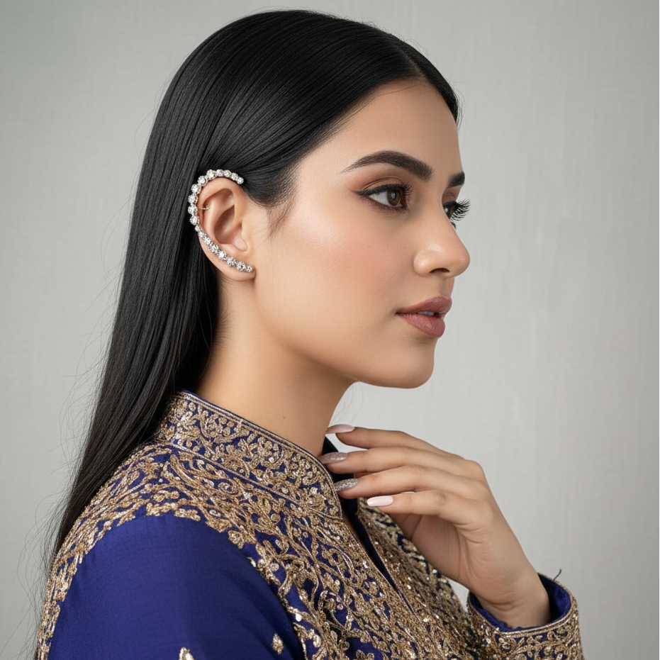 Crystal Arc Elegance Ear Cuff