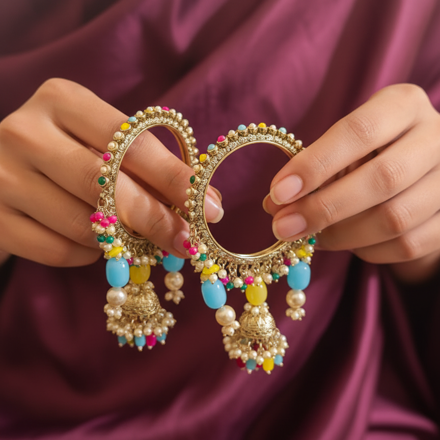 Mehfil Multicolour Jhumki Bangles