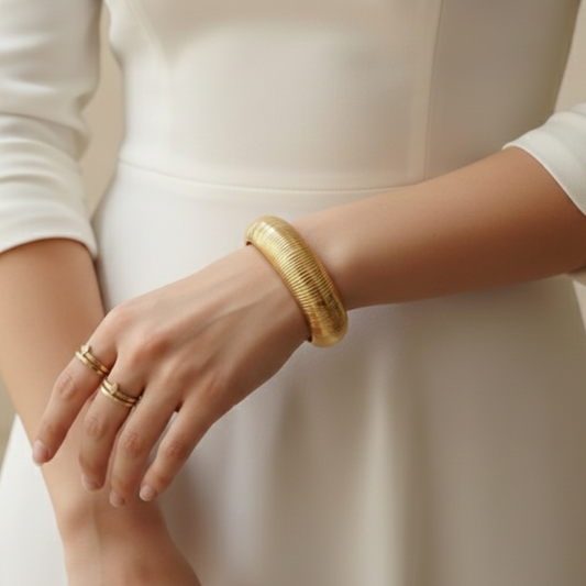 Golden Ripple Luxe Cuff