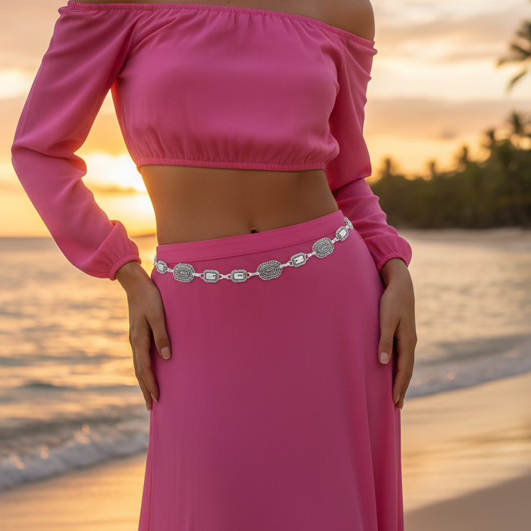 Silver Mirage Waist Chain