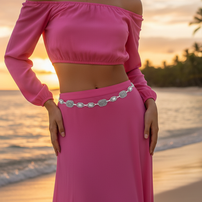Silver Mirage Kamarbandh Waist Chain