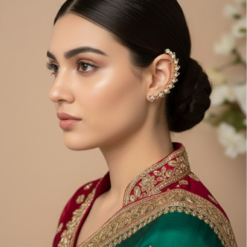 Triangle Cascade Ear Cuff