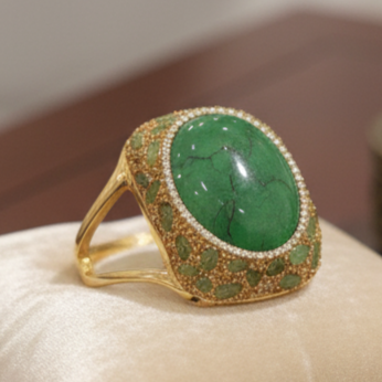 Emerald Aura Statement Bracelet