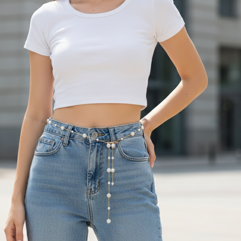 Pearl Cascade Waist Chain