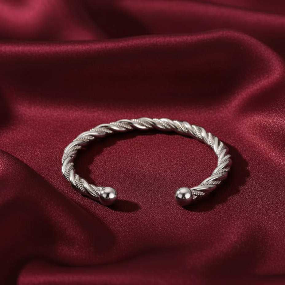 Twisted Elegance Statement Bangle