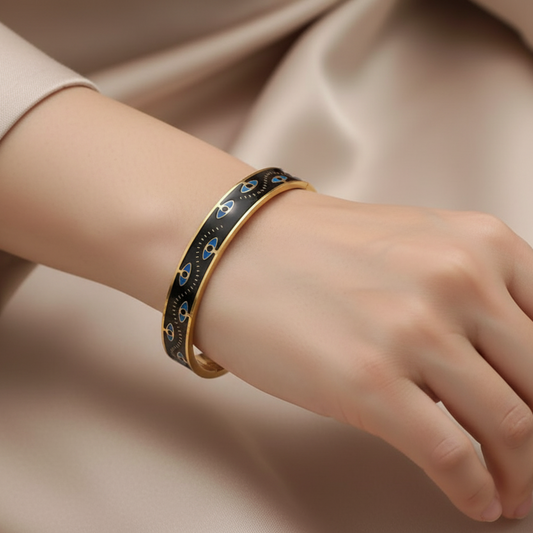 Midnight Aura Evil Eye Bangle
