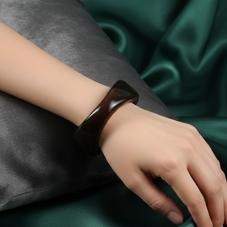 Mocha Gloss Teen Acrylic Bangle