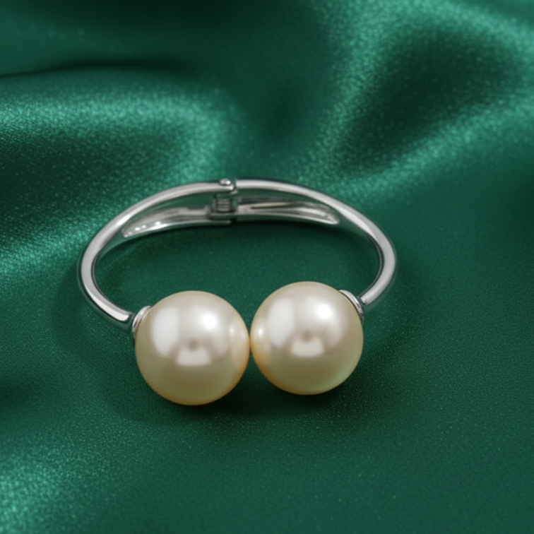 Duo Pearl Cuff Bracelet