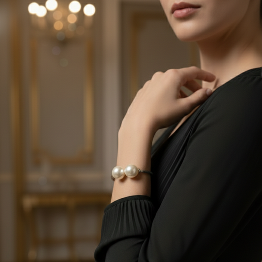 Duo Pearl Cuff Bracelet