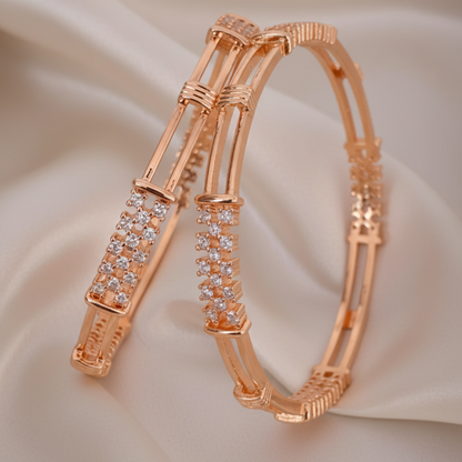 Golden Weave Bangles(Set of 2)