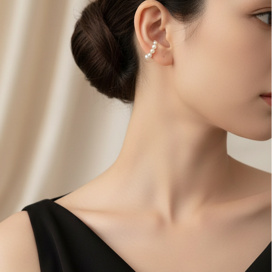 Luminous Pearl Arc Ear Cuff