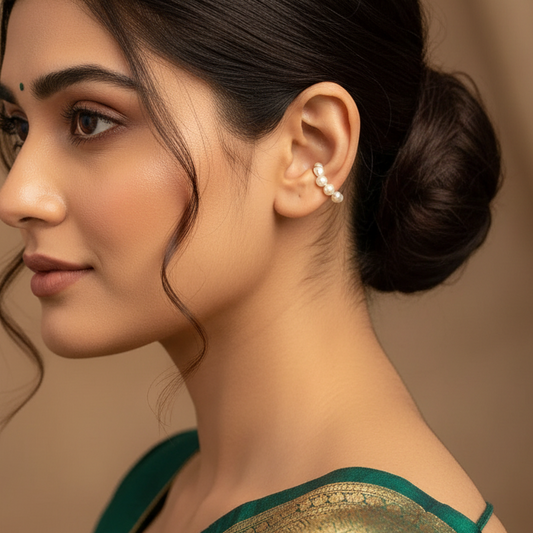 Luminous Pearl Arc Ear Cuff