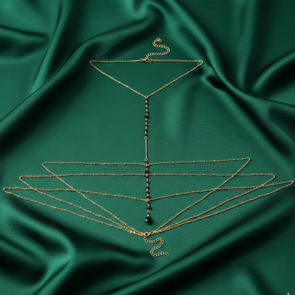 Midnight Cascade body chain by ReevaTara, 20 gms