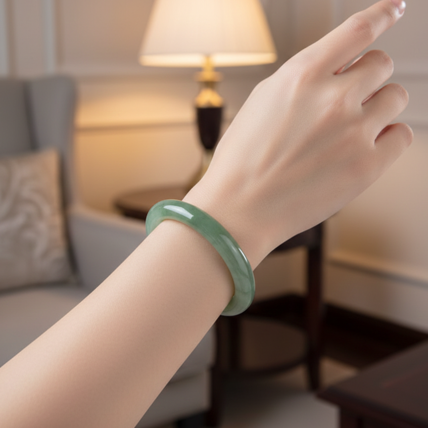 Mint Glow Teen Acrylic Bangle