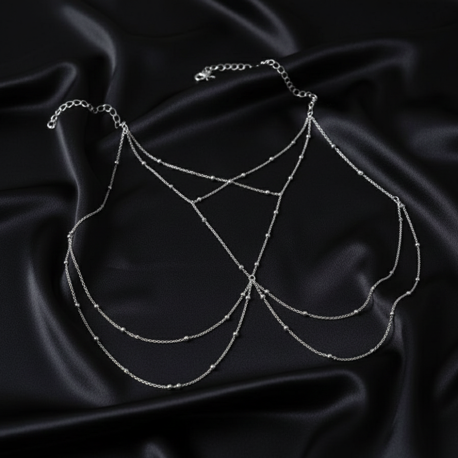 Multilayered Draped Body Chain