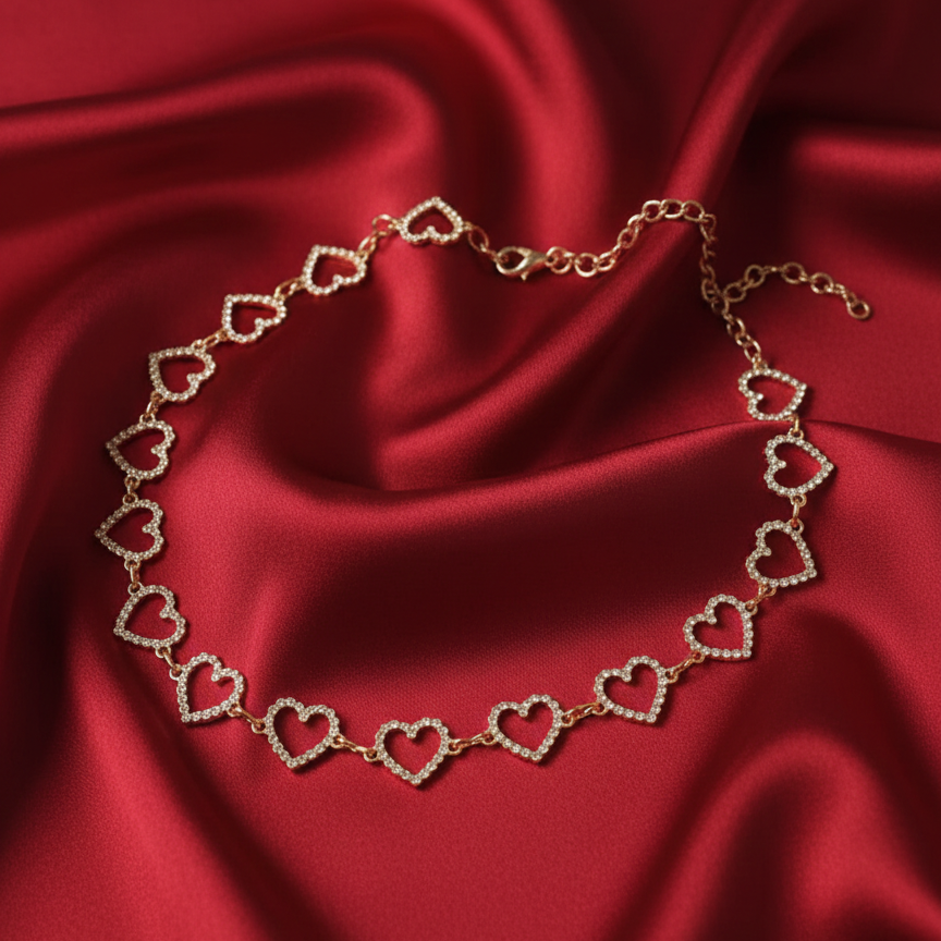 Crystal Heartlink Waist Chain
