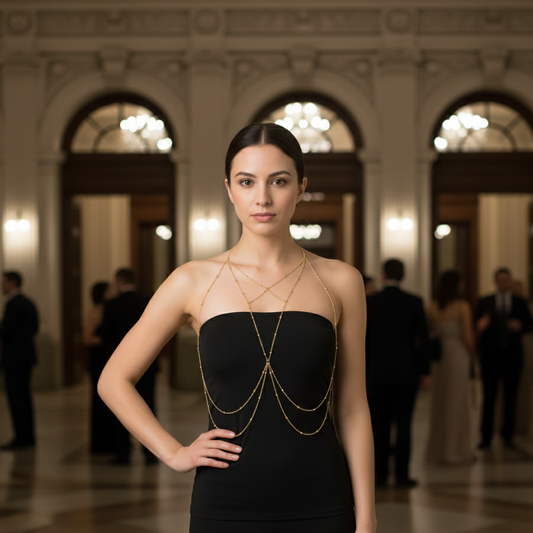 Multilayered Draped Body Chain