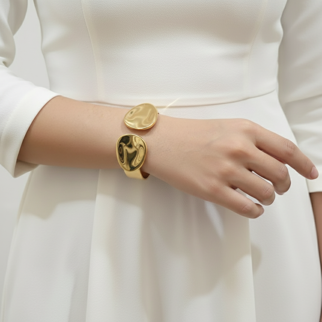 Molten Glow Statement Cuff Bracelet