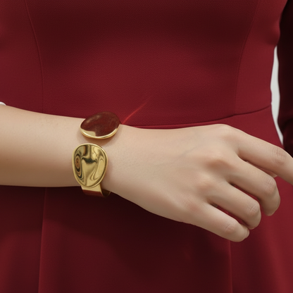 Molten Glow Statement Cuff Bracelet