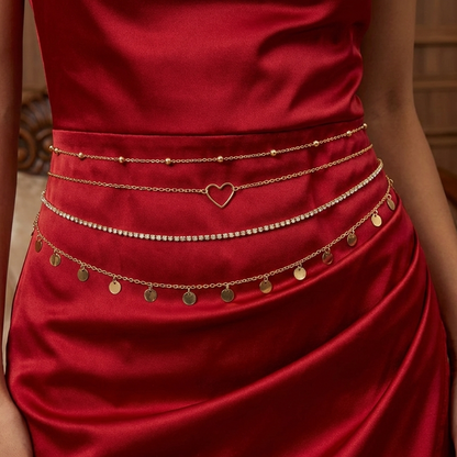 Amour Layered 2-Piece Kamarbandh Waist Chain